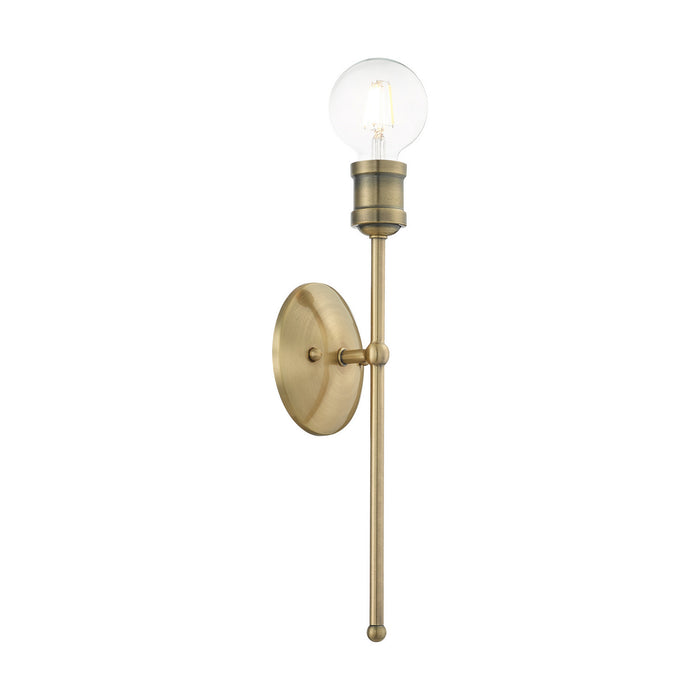 Livex Lighting 16711-01 One Light Wall Sconce, Antique Brass