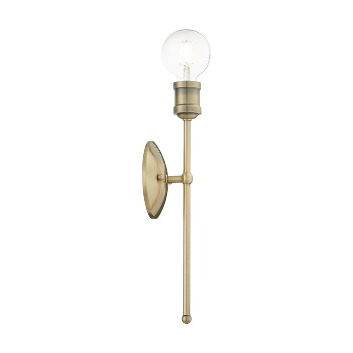 Livex Lighting 16711-01 One Light Wall Sconce, Antique Brass