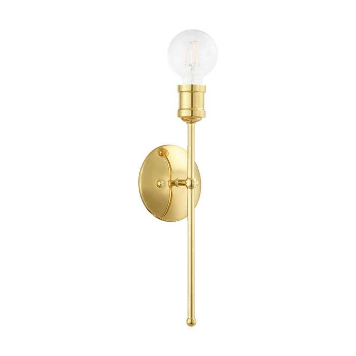 Livex Lighting 16711-02 One Light Wall Sconce, Polished Brass