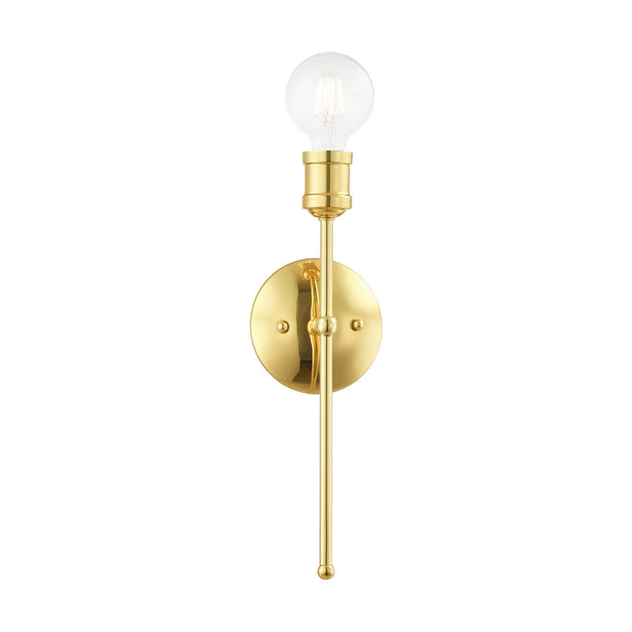 Livex Lighting 16711-02 One Light Wall Sconce, Polished Brass