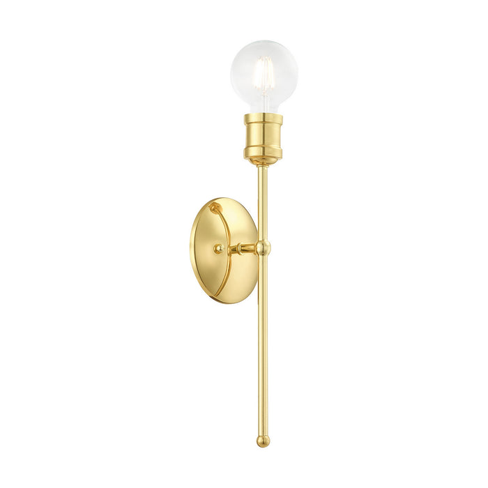 Livex Lighting 16711-02 One Light Wall Sconce, Polished Brass