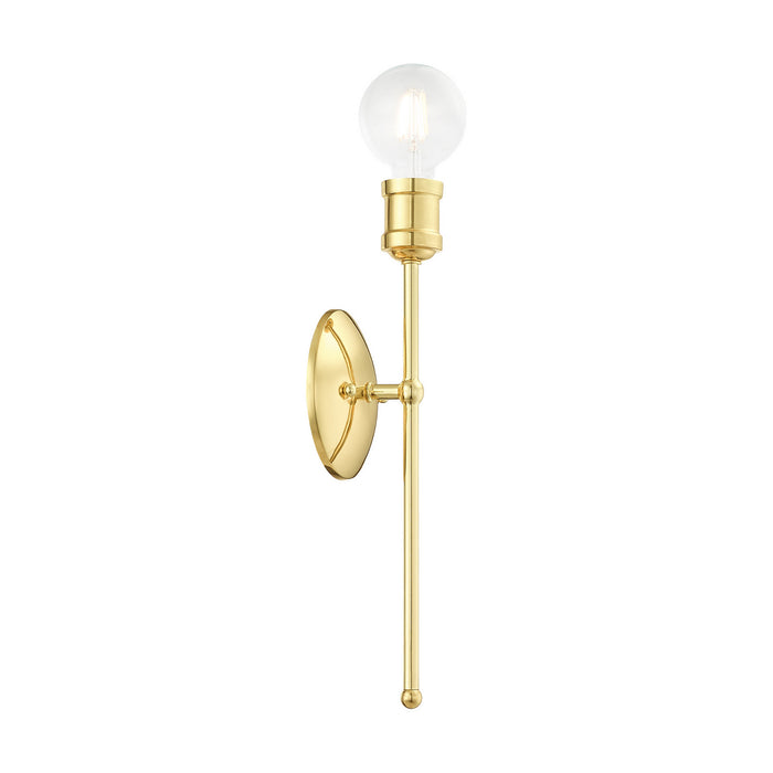 Livex Lighting 16711-02 One Light Wall Sconce, Polished Brass