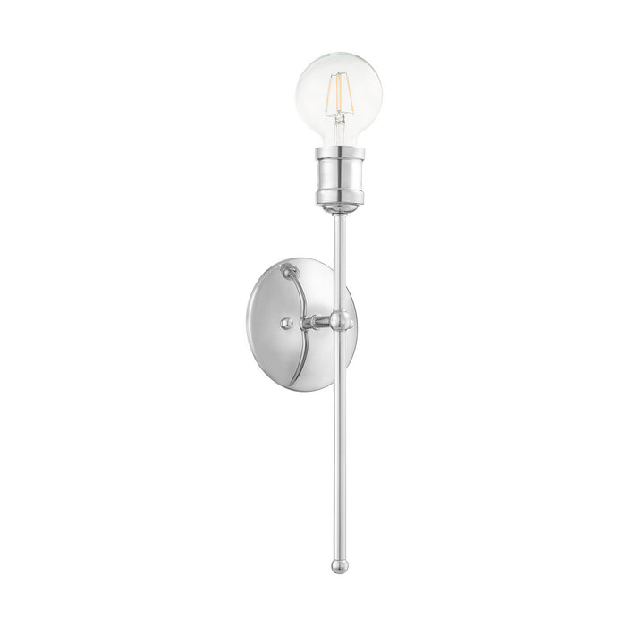 Livex Lighting 16711-05 One Light Wall Sconce, Polished Chrome