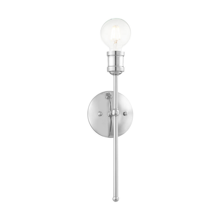 Livex Lighting 16711-05 One Light Wall Sconce, Polished Chrome