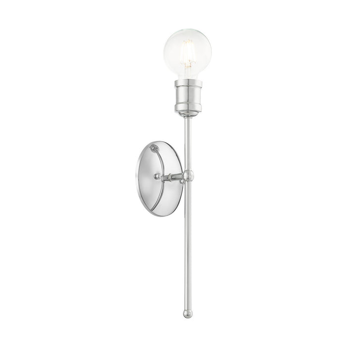 Livex Lighting 16711-05 One Light Wall Sconce, Polished Chrome