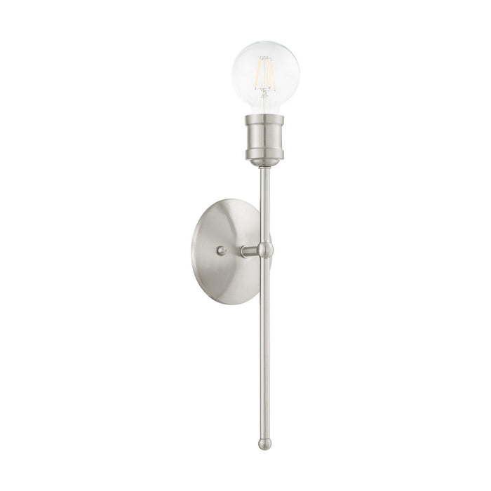 Livex Lighting 16711-91 One Light Wall Sconce, Brushed Nickel