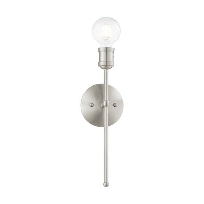 Livex Lighting 16711-91 One Light Wall Sconce, Brushed Nickel
