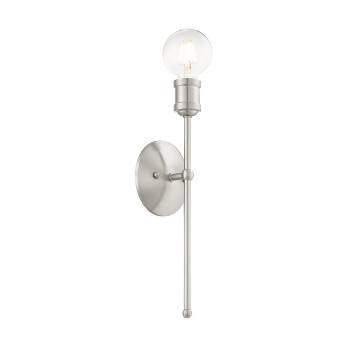 Livex Lighting 16711-91 One Light Wall Sconce, Brushed Nickel
