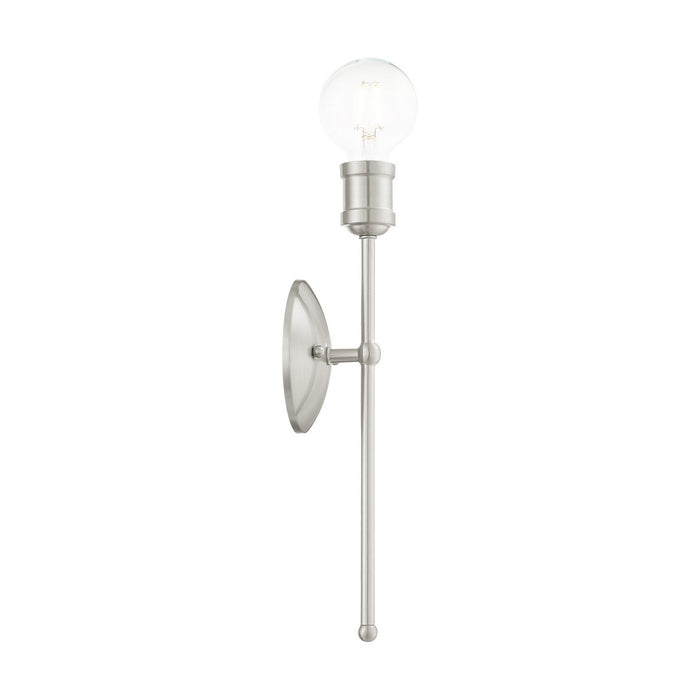 Livex Lighting 16711-91 One Light Wall Sconce, Brushed Nickel