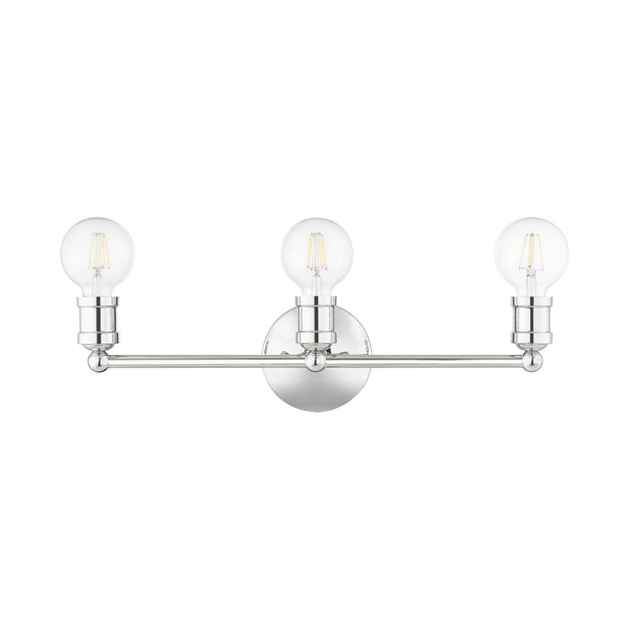 Livex Lighting 16713-05 Three Light Vanity, Polished Chrome