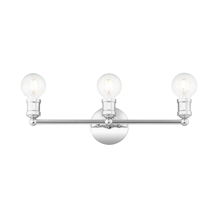 Livex Lighting 16713-05 Three Light Vanity, Polished Chrome