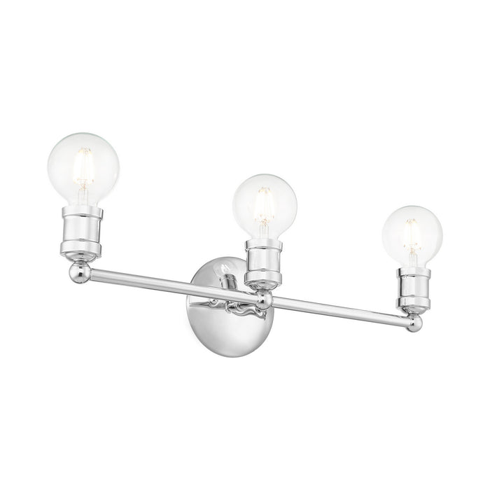 Livex Lighting 16713-05 Three Light Vanity, Polished Chrome