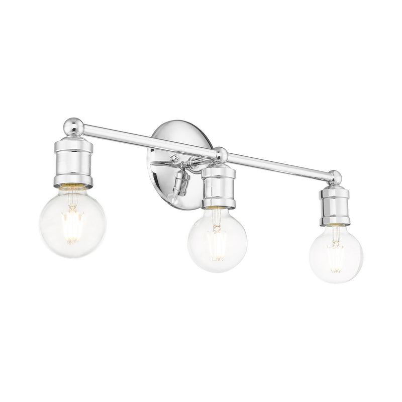 Livex Lighting 16713-05 Three Light Vanity, Polished Chrome