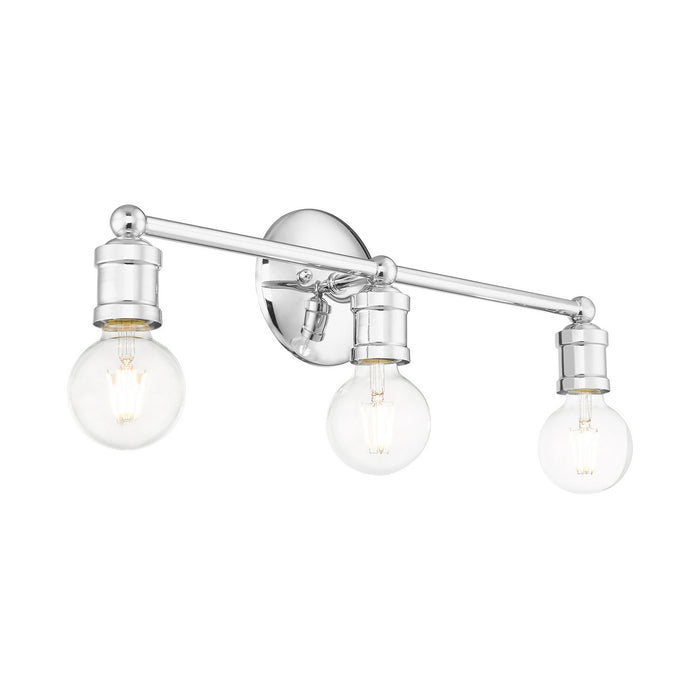 Livex Lighting 16713-05 Three Light Vanity, Polished Chrome