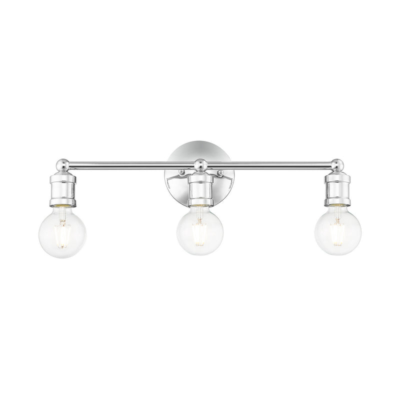Livex Lighting 16713-05 Three Light Vanity, Polished Chrome