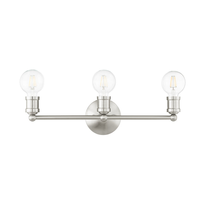 Livex Lighting 16713-91 Three Light Vanity, Brushed Nickel