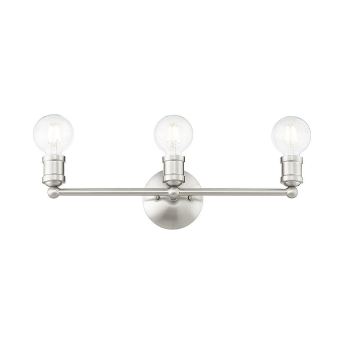 Livex Lighting 16713-91 Three Light Vanity, Brushed Nickel