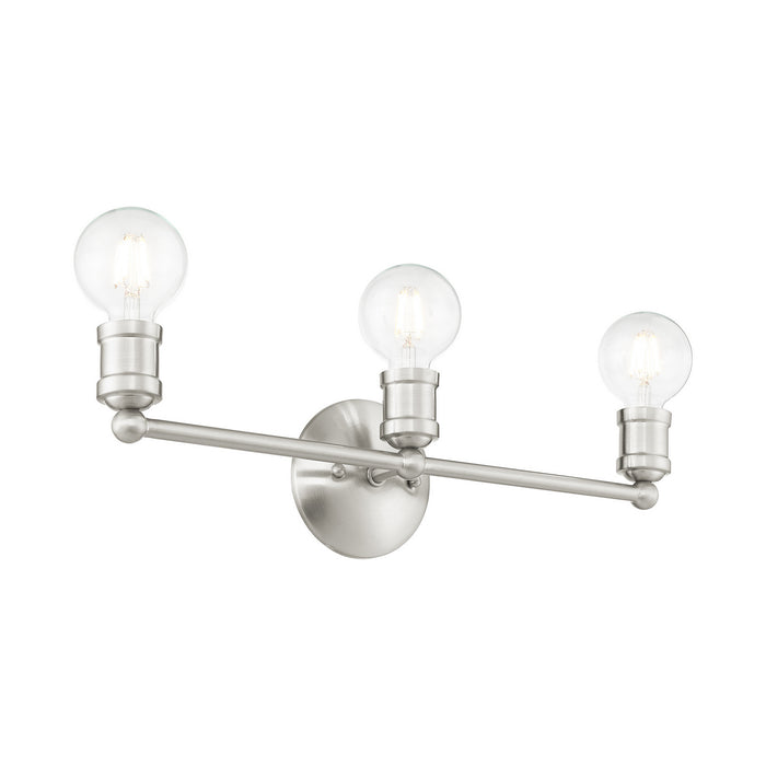 Livex Lighting 16713-91 Three Light Vanity, Brushed Nickel