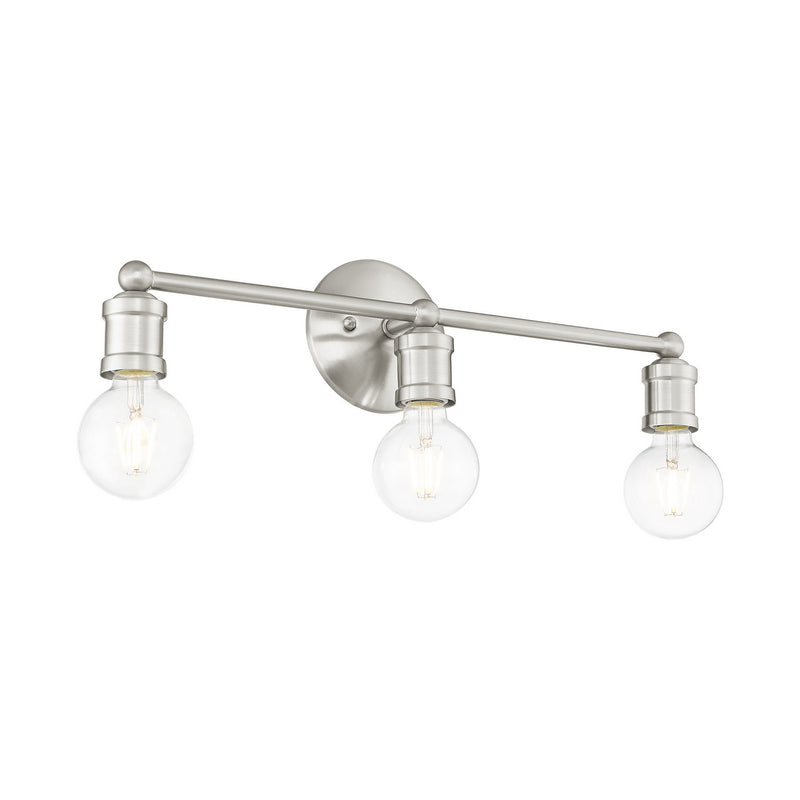 Livex Lighting 16713-91 Three Light Vanity, Brushed Nickel