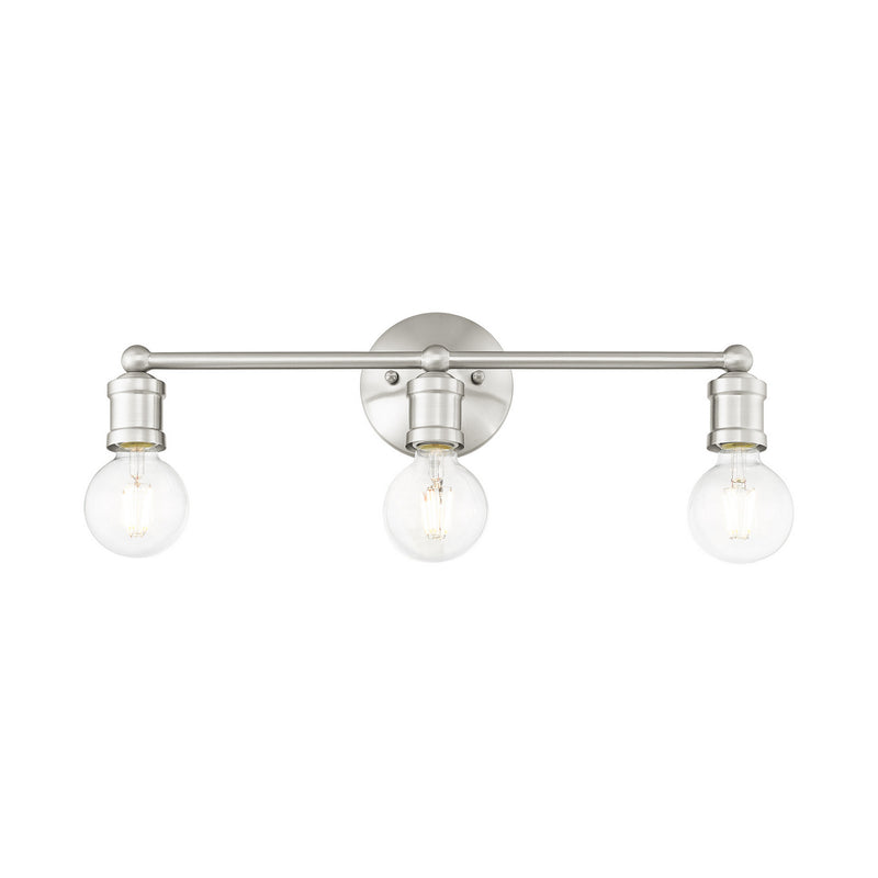Livex Lighting 16713-91 Three Light Vanity, Brushed Nickel