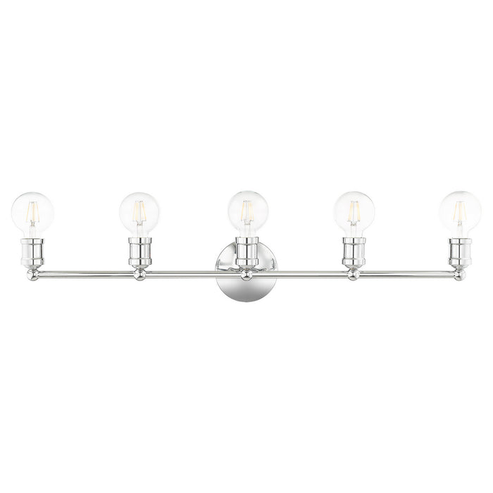 Livex Lighting 16715-05 Five Light Vanity, Polished Chrome