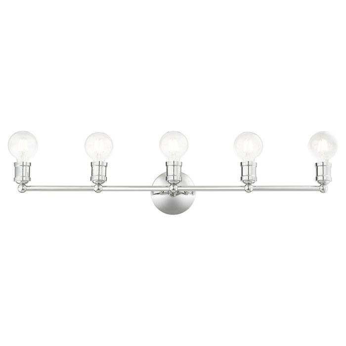 Livex Lighting 16715-05 Five Light Vanity, Polished Chrome