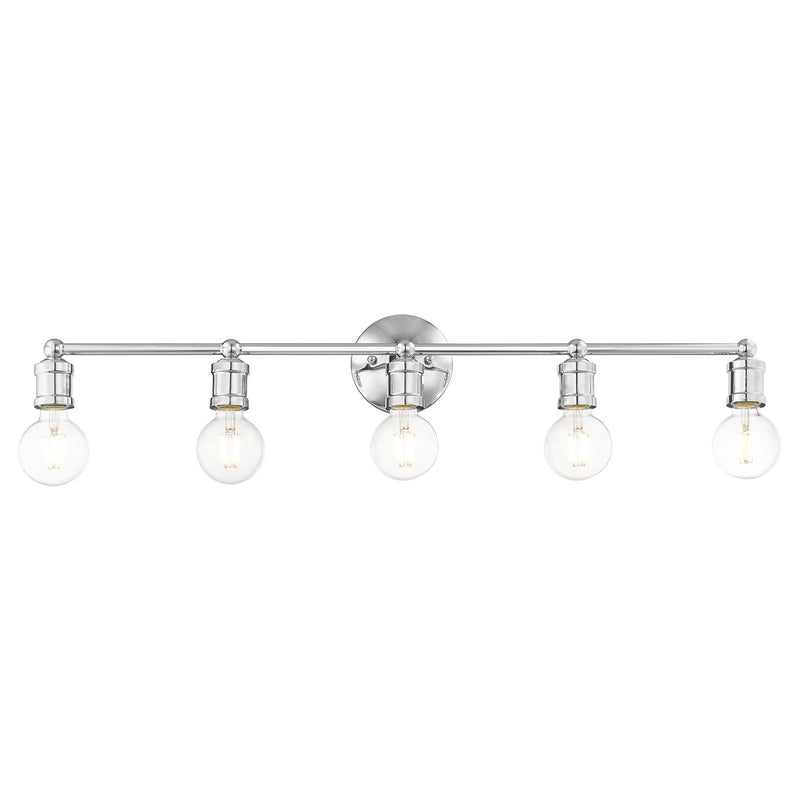 Livex Lighting 16715-05 Five Light Vanity, Polished Chrome