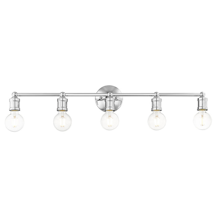 Livex Lighting 16715-05 Five Light Vanity, Polished Chrome