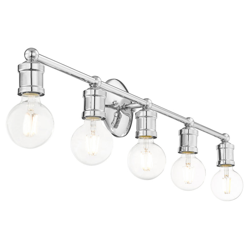 Livex Lighting 16715-05 Five Light Vanity, Polished Chrome