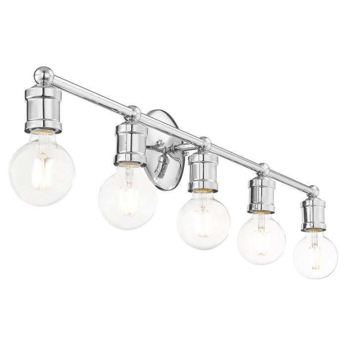 Livex Lighting 16715-05 Five Light Vanity, Polished Chrome