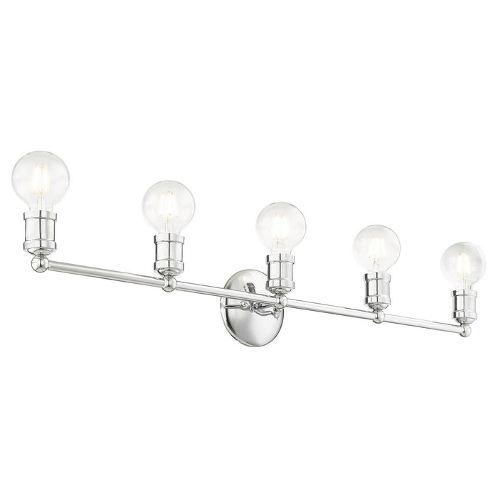 Livex Lighting 16715-05 Five Light Vanity, Polished Chrome