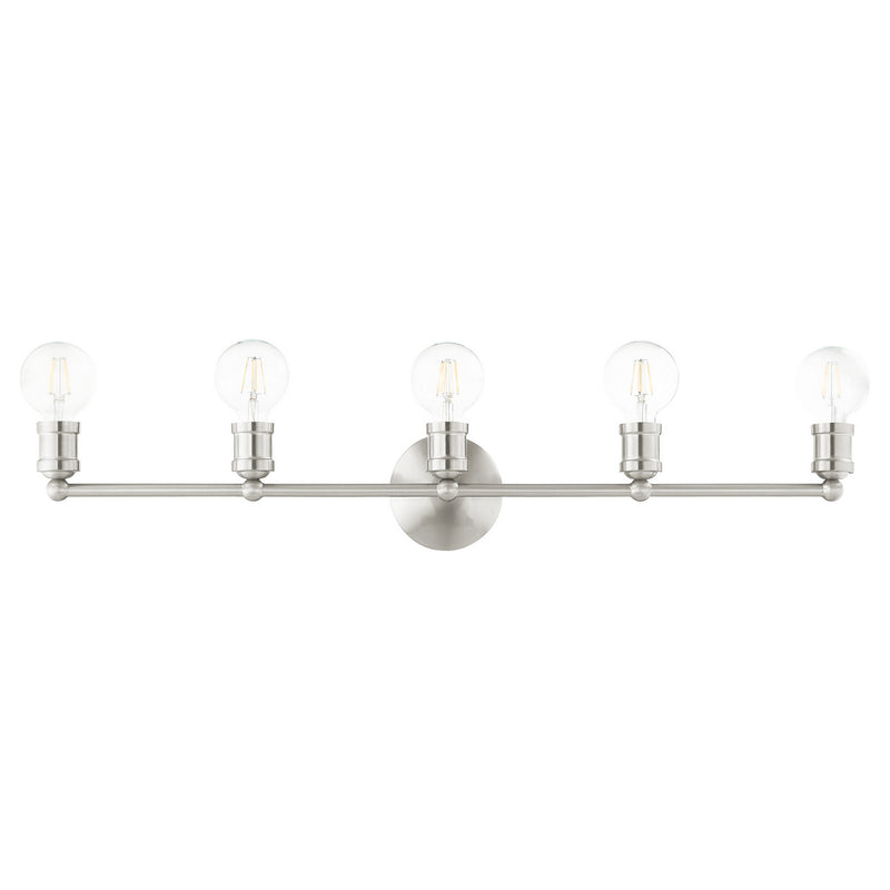 Livex Lighting 16715-91 Five Light Vanity, Brushed Nickel