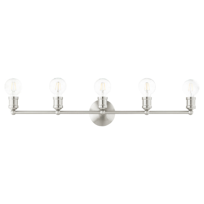 Livex Lighting 16715-91 Five Light Vanity, Brushed Nickel