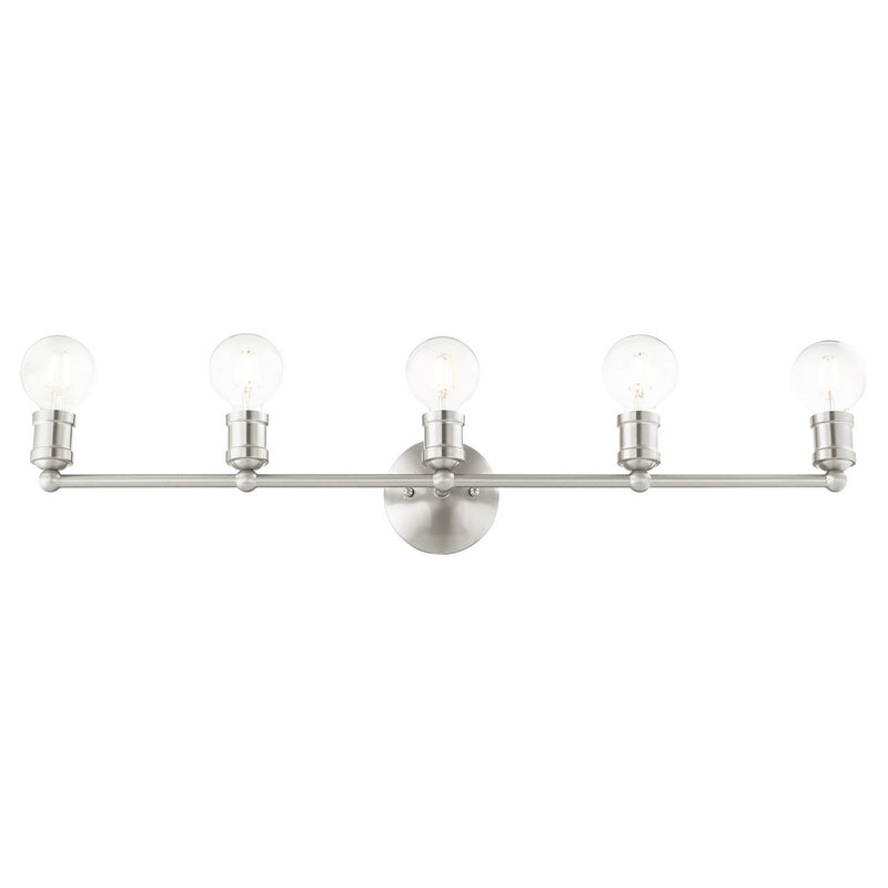 Livex Lighting 16715-91 Five Light Vanity, Brushed Nickel