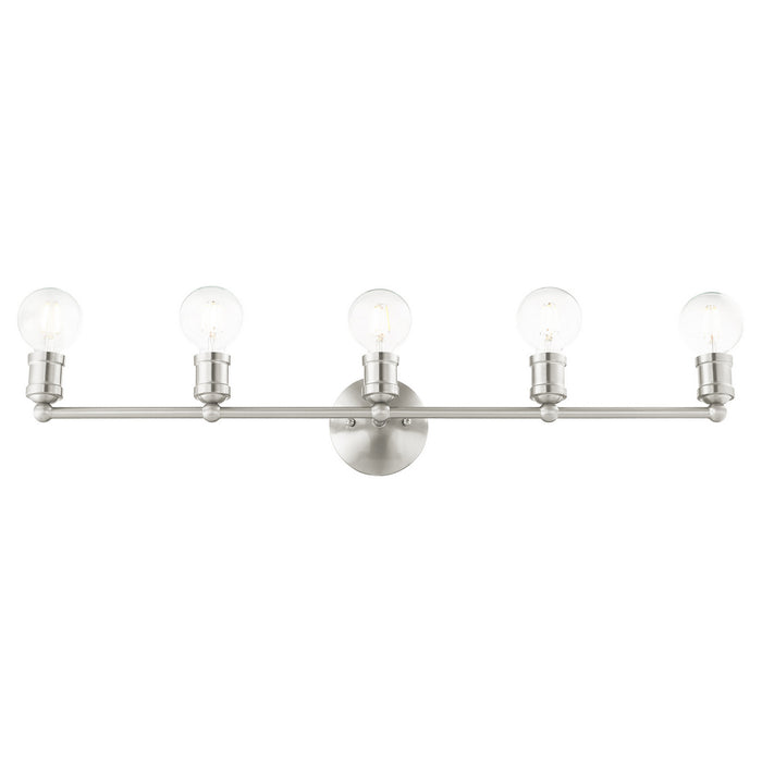 Livex Lighting 16715-91 Five Light Vanity, Brushed Nickel