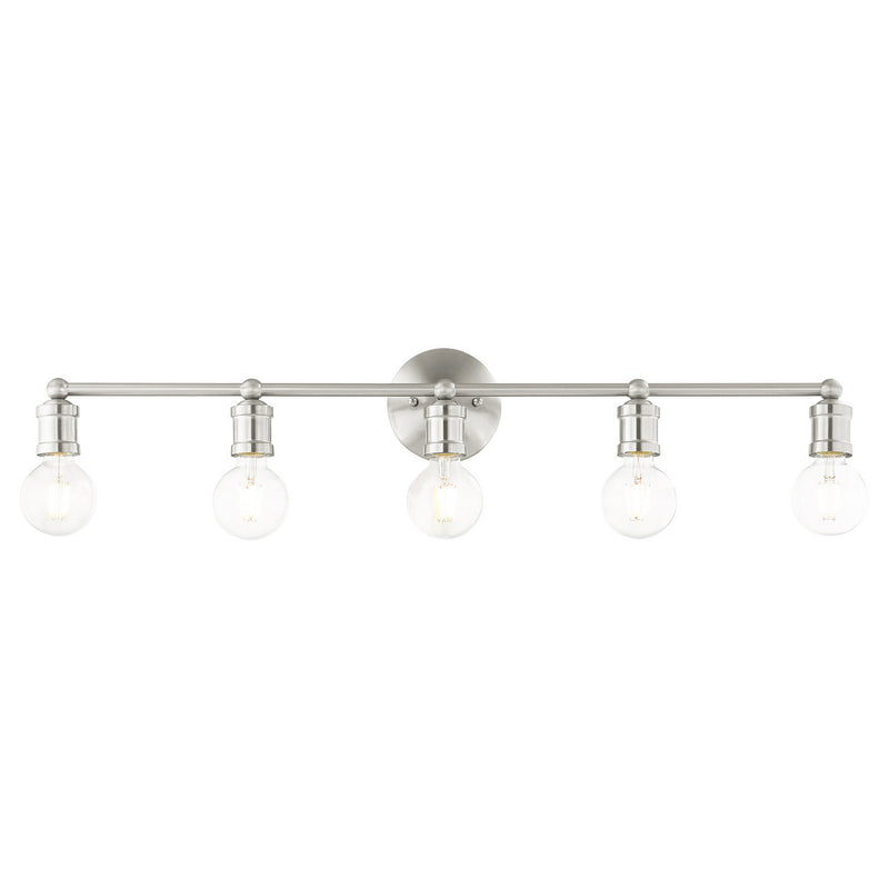 Livex Lighting 16715-91 Five Light Vanity, Brushed Nickel