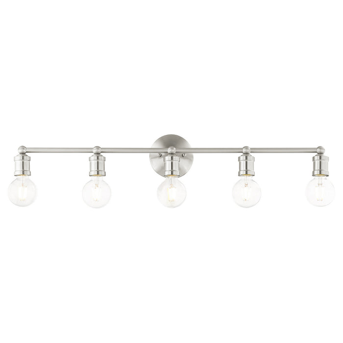 Livex Lighting 16715-91 Five Light Vanity, Brushed Nickel