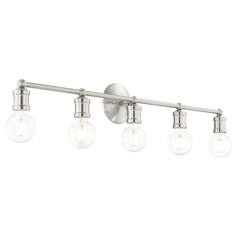 Livex Lighting 16715-91 Five Light Vanity, Brushed Nickel