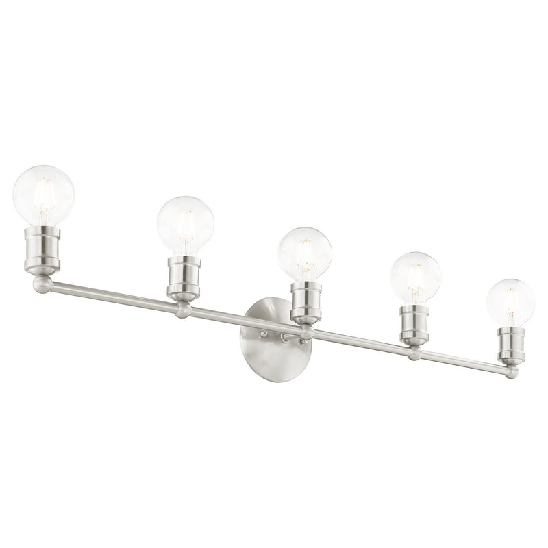 Livex Lighting 16715-91 Five Light Vanity, Brushed Nickel