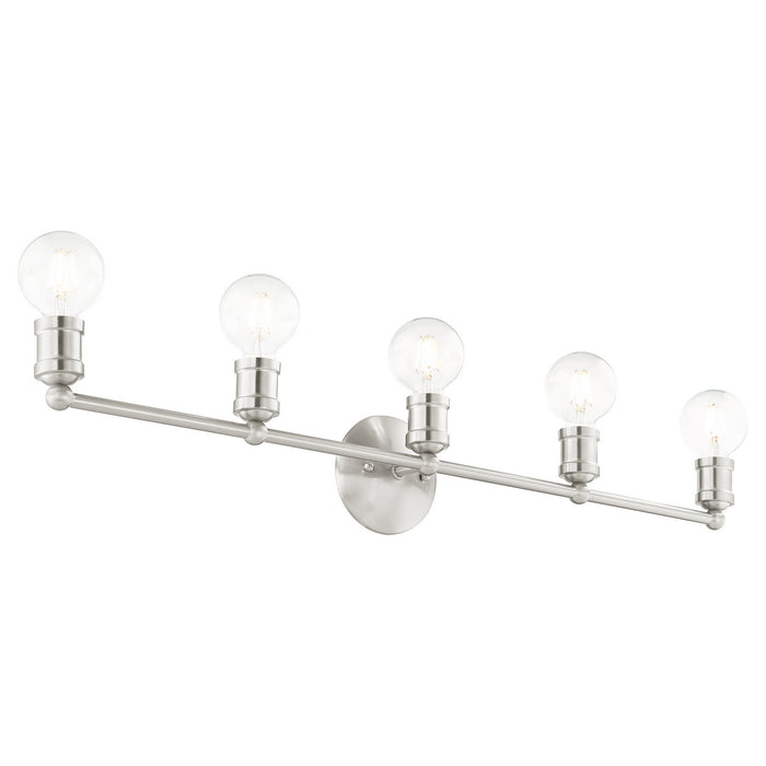 Livex Lighting 16715-91 Five Light Vanity, Brushed Nickel