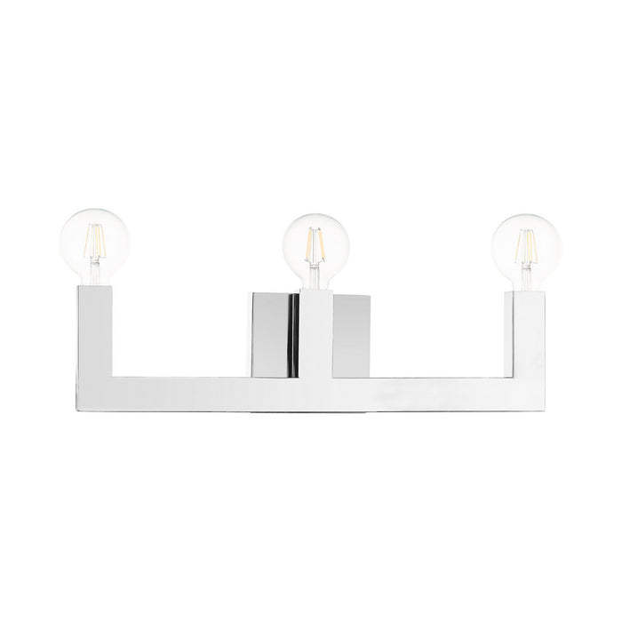 Livex Lighting 16813-05 Three Light Vanity, Polished Chrome