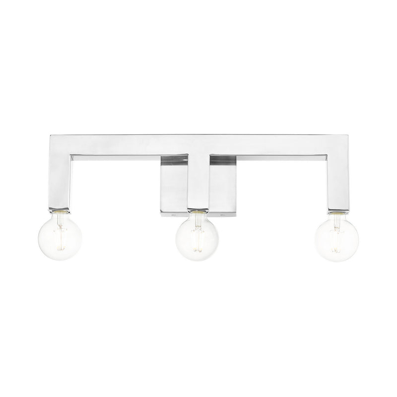 Livex Lighting 16813-05 Three Light Vanity, Polished Chrome