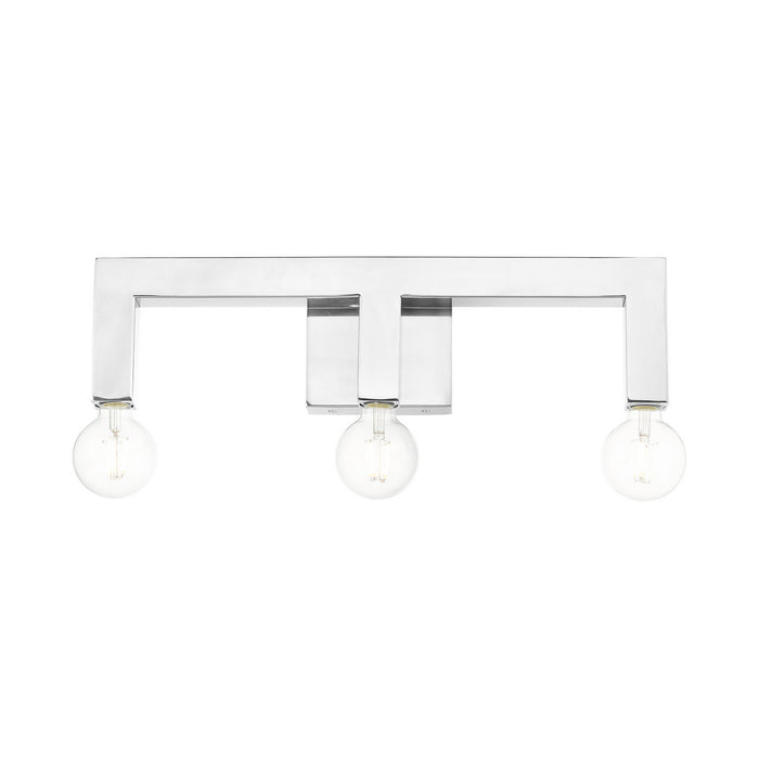 Livex Lighting 16813-05 Three Light Vanity, Polished Chrome