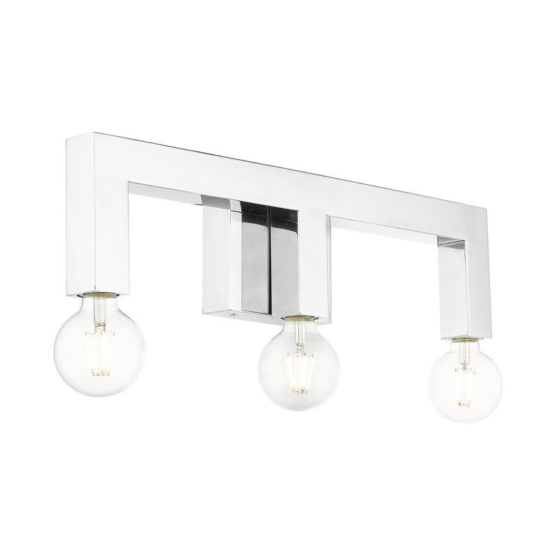 Livex Lighting 16813-05 Three Light Vanity, Polished Chrome