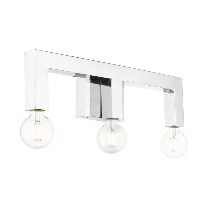 Livex Lighting 16813-05 Three Light Vanity, Polished Chrome