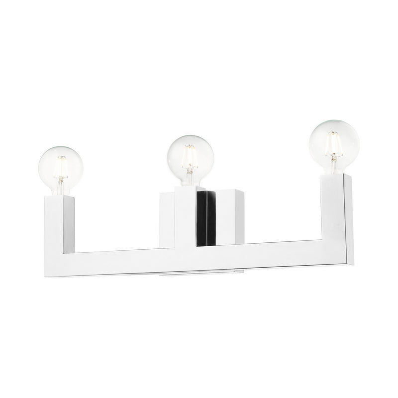 Livex Lighting 16813-05 Three Light Vanity, Polished Chrome