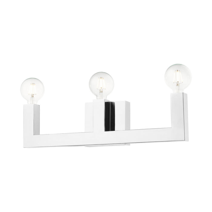 Livex Lighting 16813-05 Three Light Vanity, Polished Chrome