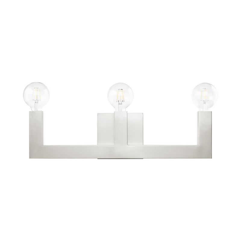 Livex Lighting 16813-91 Three Light Vanity, Brushed Nickel