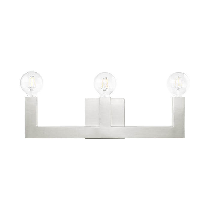 Livex Lighting 16813-91 Three Light Vanity, Brushed Nickel