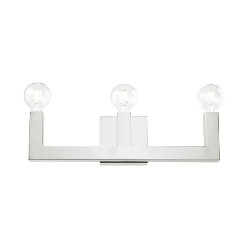 Livex Lighting 16813-91 Three Light Vanity, Brushed Nickel